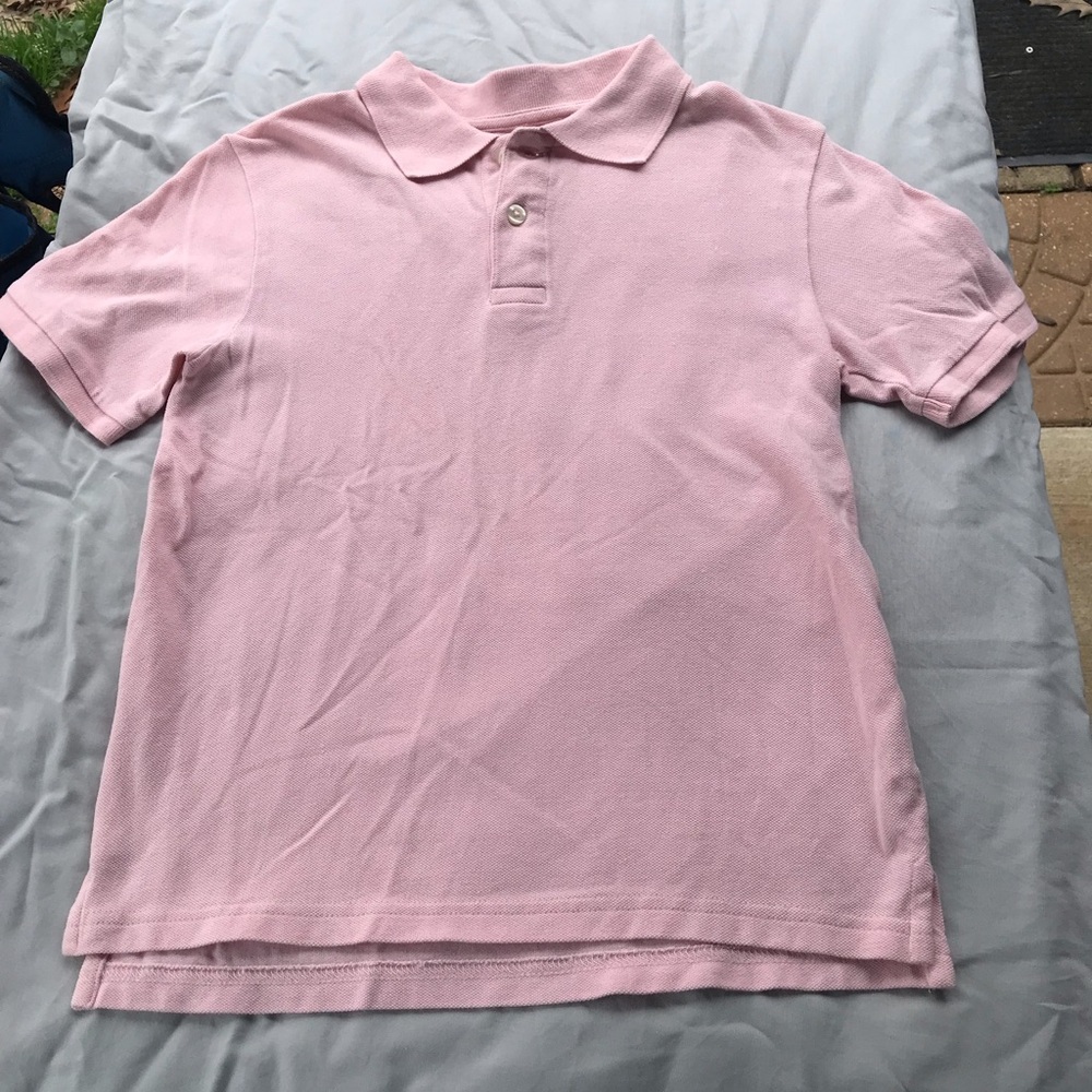 Boys size7-8 pink polo-white button up -shirts -price is for both